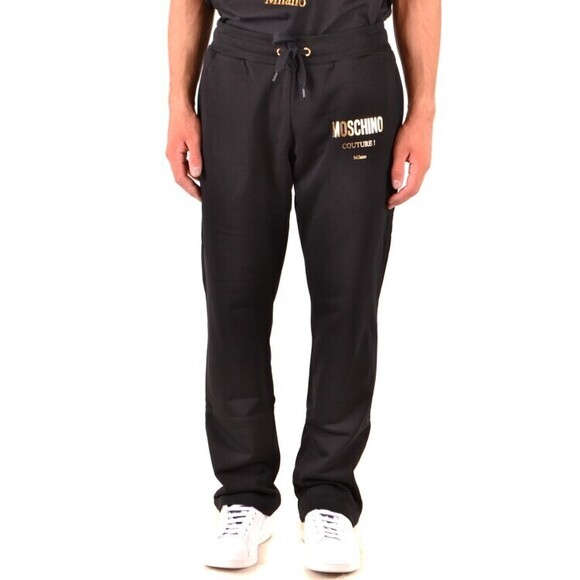 Moschino Black Cotton Trousers With Drawstring Waistband - NWT